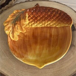 Maxcera Pumpkin Flower Acorn Plate